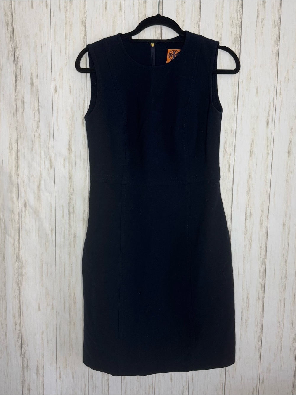 Tory Burch 8 Navy Wool Blend Sleeveless Mini Dress
